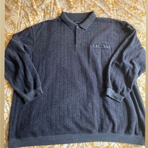 Harbor Bay Dark Gray Long Sleeve Polo Shirt